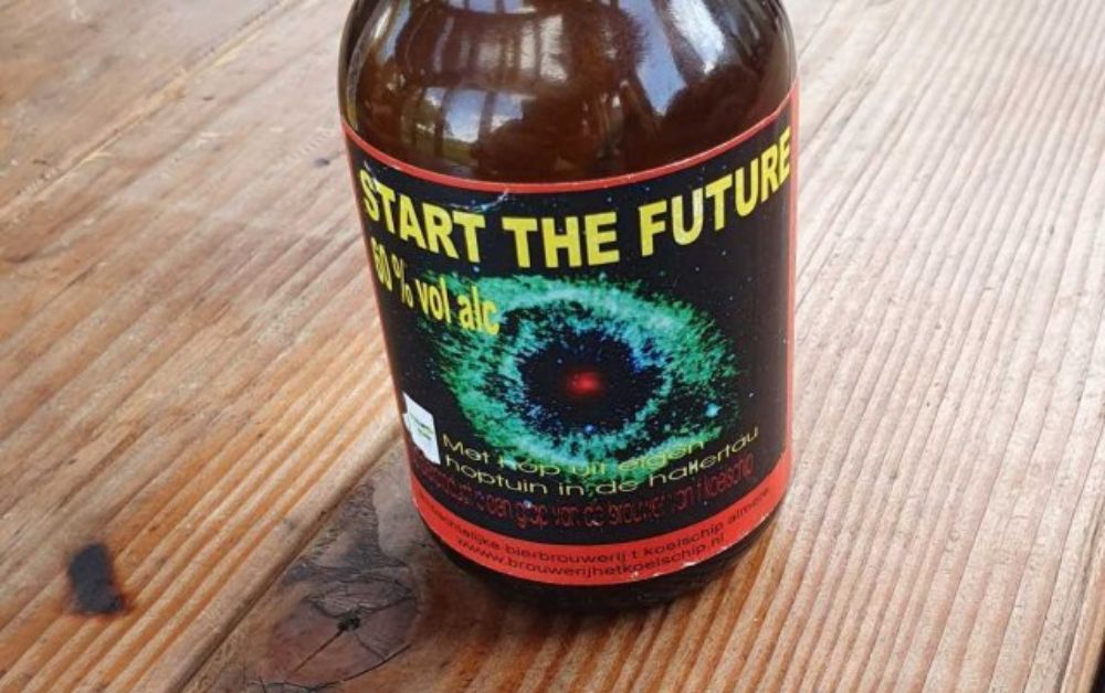 Garrafa da cerveja start the future